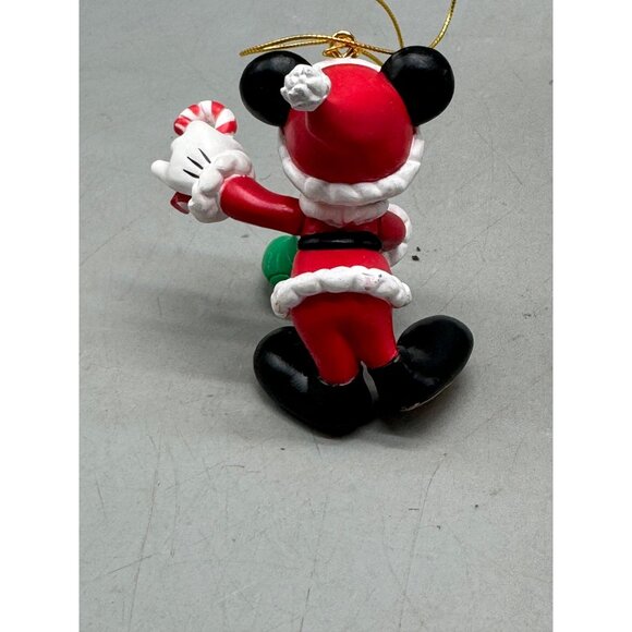 Vintage 1996 Disney Mickey Mouse Candy Cane Stocking Christmas tree Ornament 2.5 - Picture 3 of 5